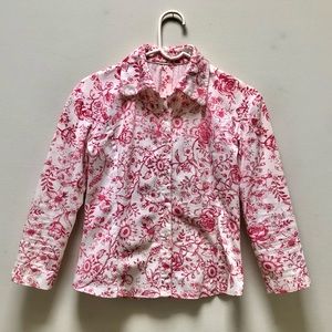 Floral Button Down Collared Shirt